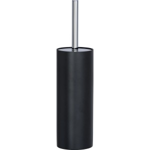 Wenko WC-Garnitur Ida in Anthrazit: WC-Bürste mit Behälter aus Polyresin und Silikonbürstenkopf.