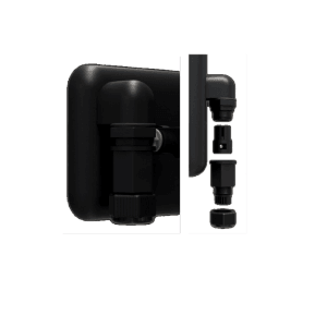 Schwarzer LUXULA LED Strahler 10W mit Schnellverbinder für einfache Installation.
