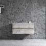 Sanotechnik Einzelwaschtisch Corbo, 100 cm, Grau Matt, mit Softclose Funktion.