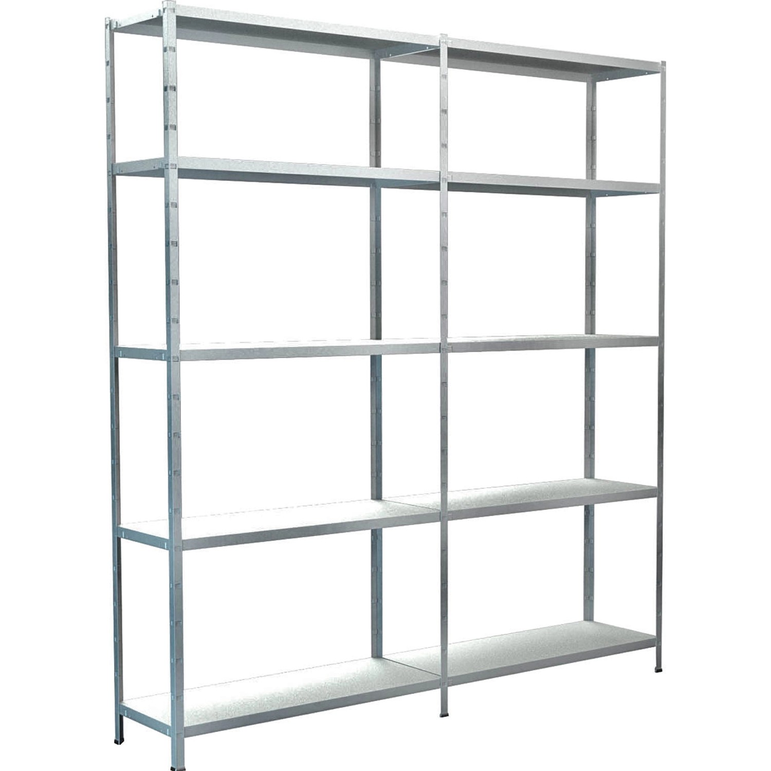 Schulte Set 1 Steckregal/Kellerregal und 1 Anbauregal Weiß 200 cm x 180 cm x 35 cm