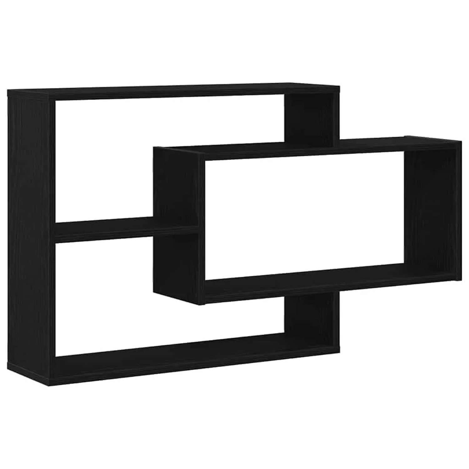 vidaXL Wandregal Eiche Schwarz 104x20x58,5 cm Holzwerkstoff 862418