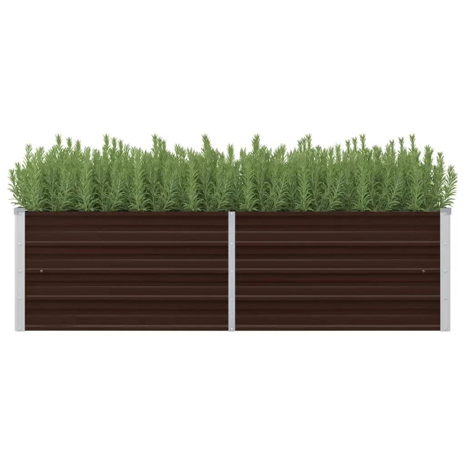 furnicato Garten-Hochbeet Braun 160 x 40 x 45 cm Verzinkter Stahl