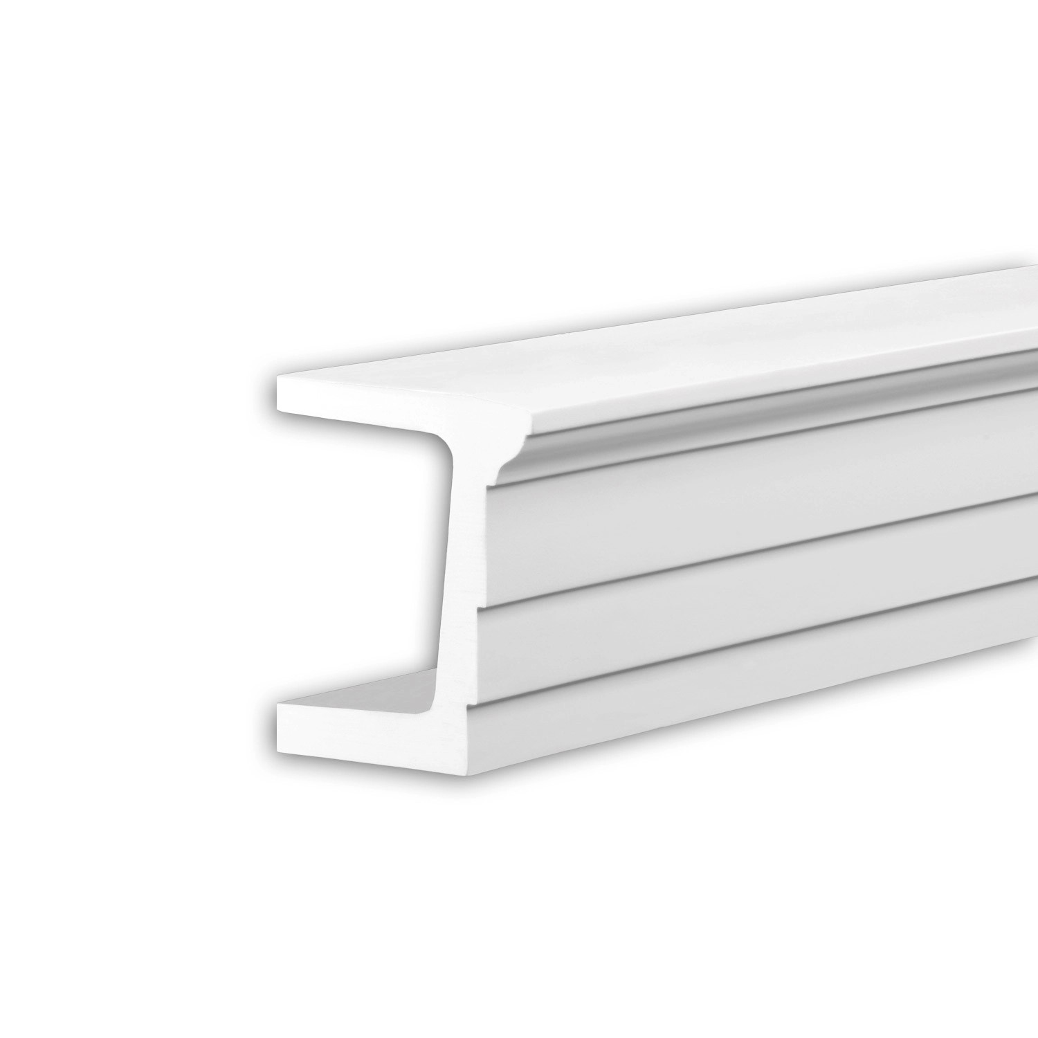 PROFHOME 434201 Architrav Fassadenprofil Stuckleiste Außenstuck 2 m 200 cm x 10,9 cm x 12,5 cm Weiß