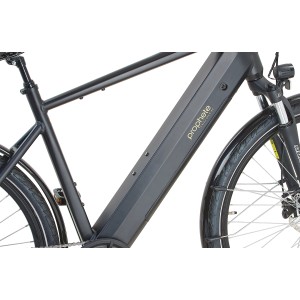 Schwarzes Prophete Trekking E-Bike Entdecker 2.0 Herrenrad mit integriertem Akku.