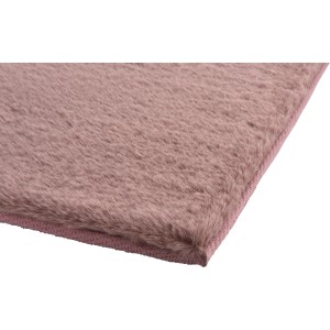 Rosa Hochflor-Teppich Blush Bordeaux, 180x120 cm, Kunstfell für Wohnraum.