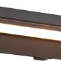 Schwarze, ovale Trio LED-Bad-Wandleuchte Gianni mit Schalter, 75x400x148 mm.