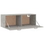 vidaXL Wandschrank Betongrau 100x36,5x35 cm Holzwerkstoff Modell 2_8