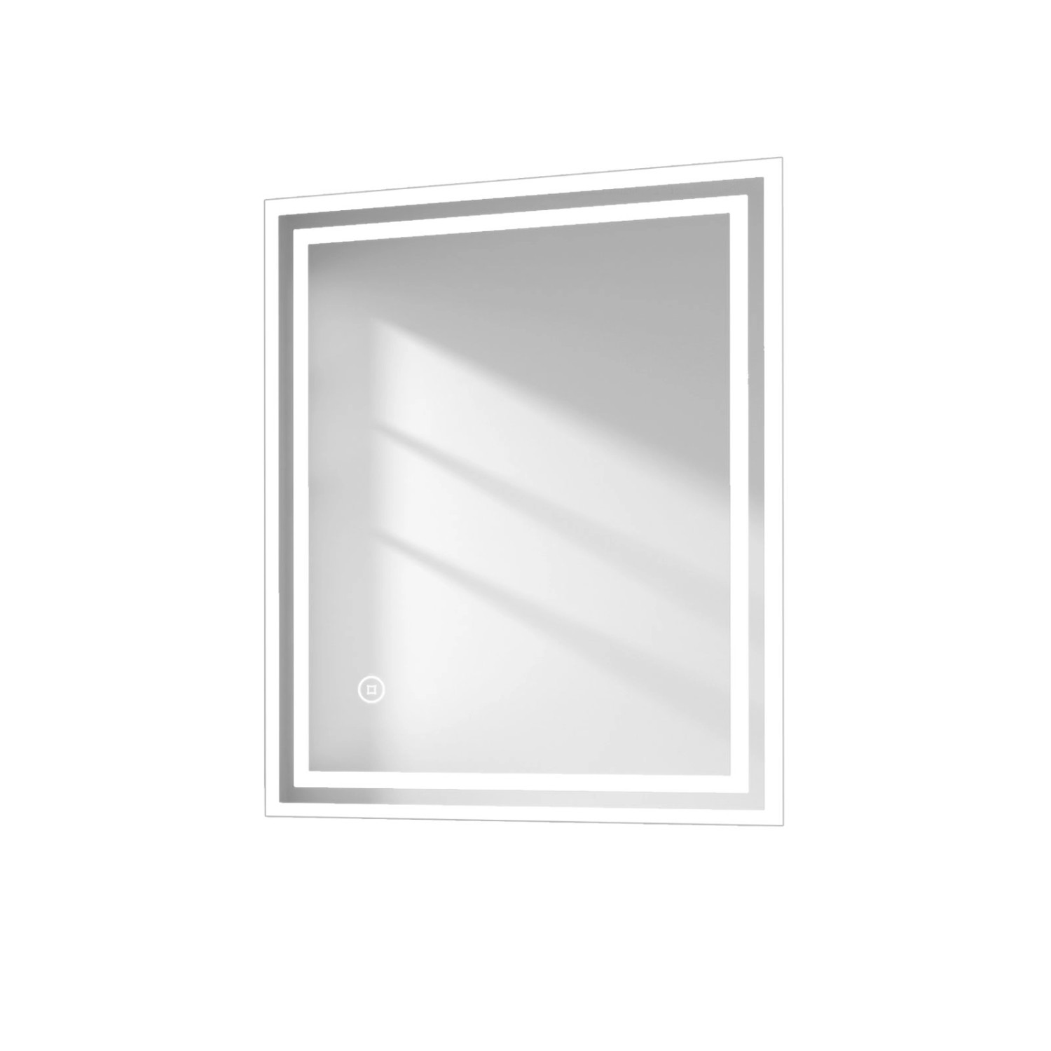 Emke Badspiegel mit Beleuchtung 60 x 50 cm LED-Spiegel mit Anti-Beschlag To günstig online kaufen