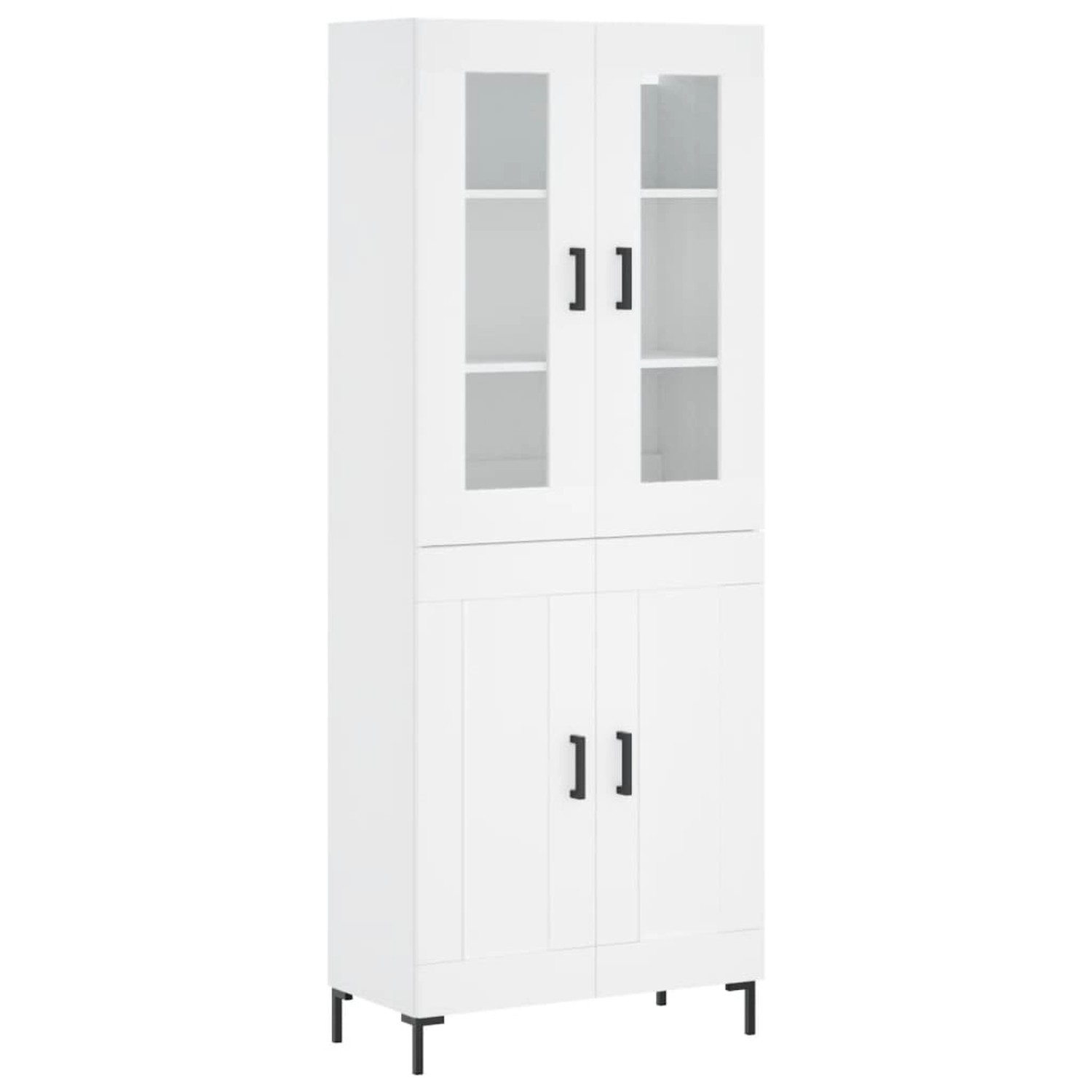vidaXL Highboard Weiß 69,5x34x180 cm Holzwerkstoff 3198337 günstig online kaufen
