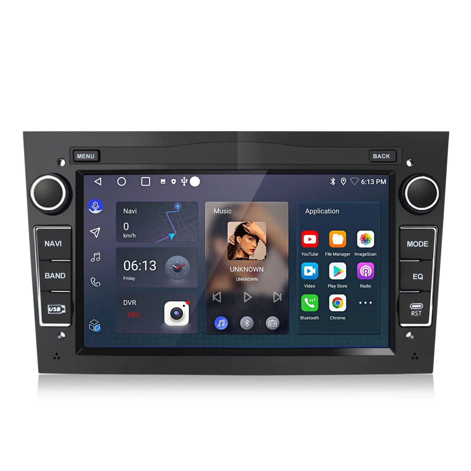 Junsun Opel 7-Zoll-Touchscreen-Autoradio In Schwarz