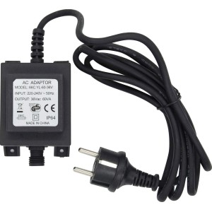 Velda Ersatztrafo für Teichnebler, schwarzer Transformator mit Kabel und Stecker für Teichdeko.