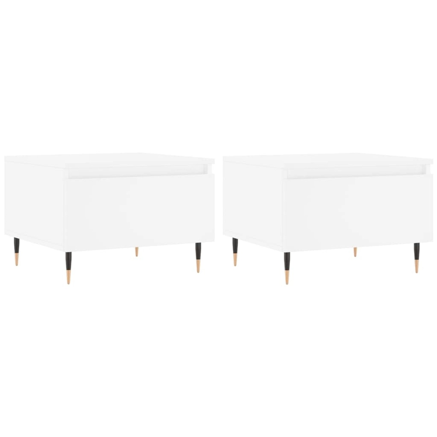 vidaXL Couchtische 2 Stk Weiß 50x46x35 cm Holzwerkstoff 830845 günstig online kaufen