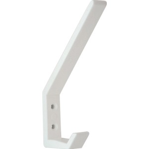 Weißer Wandhaken H008 aus Kunststoff für einfache Montage.