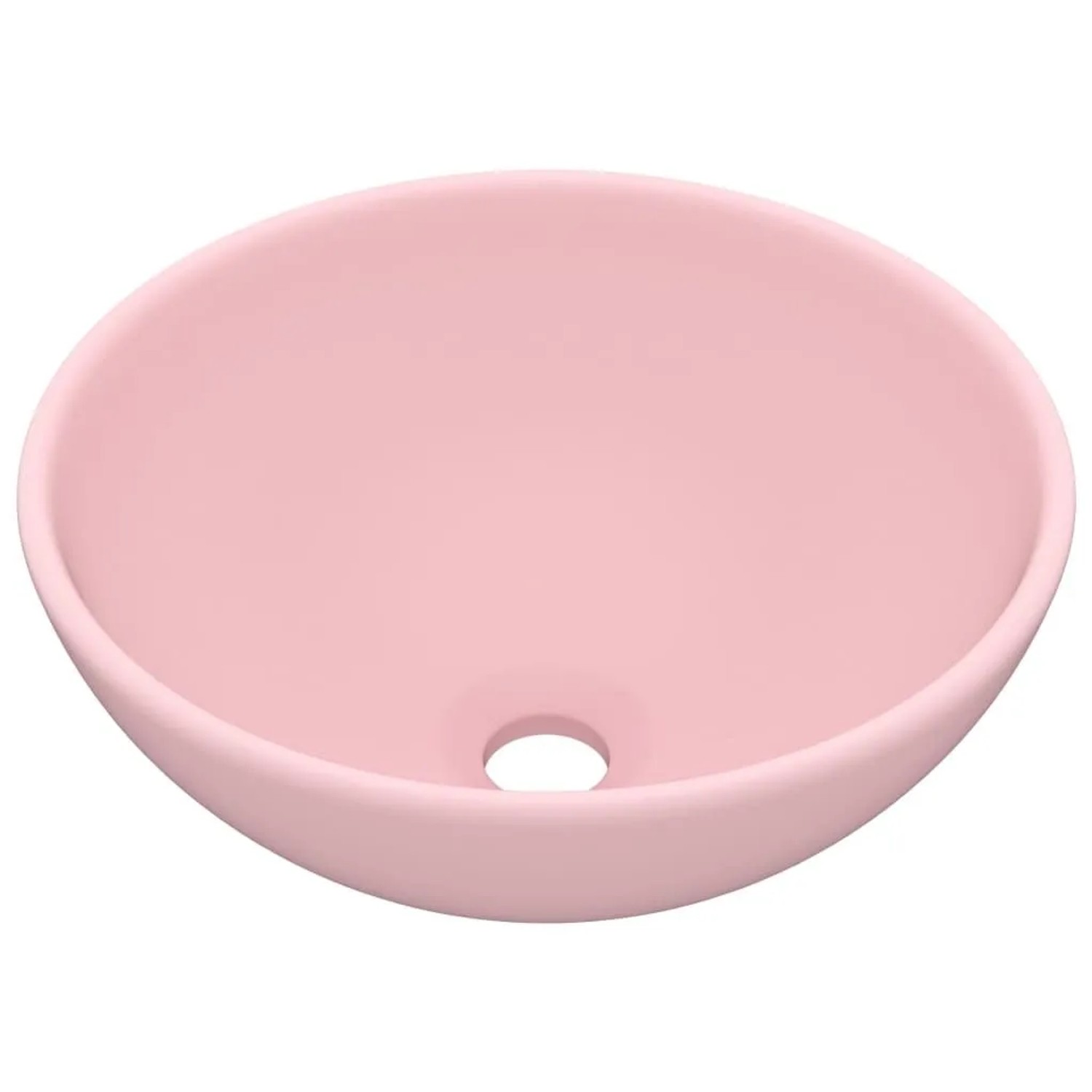 vidaXL Luxus-Waschbecken Rund Matt Rosa 32,5x14 cm Keramik 146966 günstig online kaufen