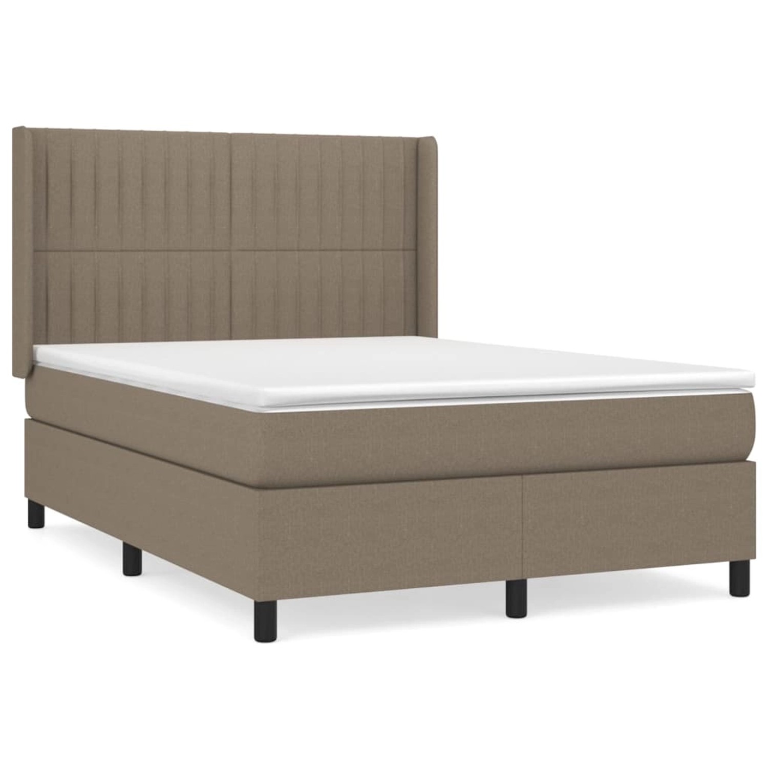 vidaXL Boxspringbett mit Matratze Taupe 140x190 cm Stoff1468221 günstig online kaufen