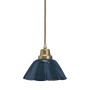 Kleine blaue Pendelleuchte Ester von PR Home mit Textilkabel. Lampe für den Innenbereich.