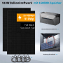 Anker Solix 2 Pro 900W Balkonkraftwerk mit 2 Solarmodulen, Speicher und Halterung für das Geländer.