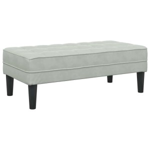 vidaXL Bank Hellgrau 113 x 57 x 39 cm Samt 42001947