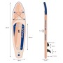 ECD Germany Stand Up Paddle Board Makani, apricot, mit Maßangaben.