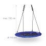 Relaxdays Nestschaukel Rund Metall/Nylon Dunkelblau Geschlossener Sitz 110 cm_4