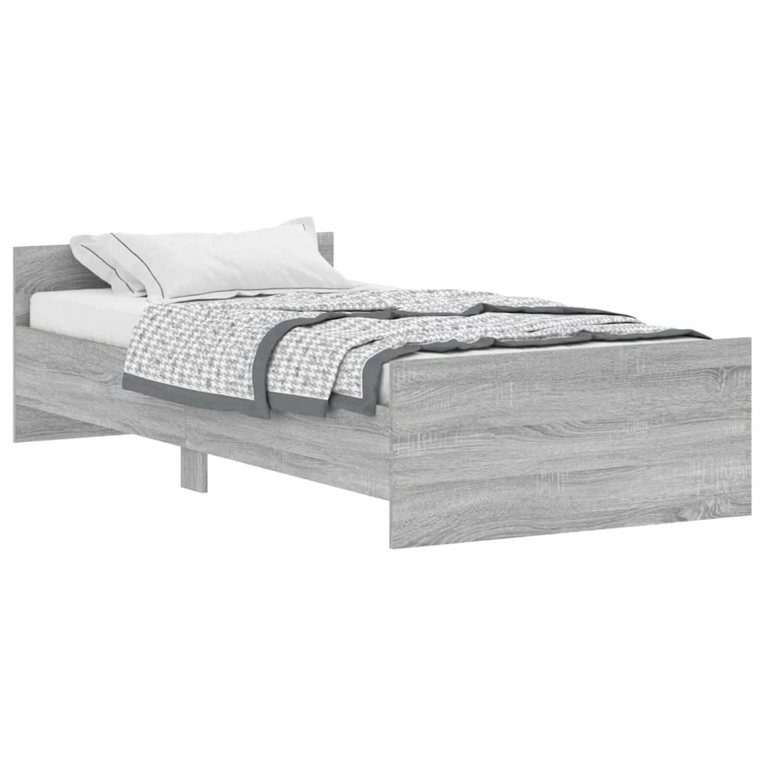 vidaXL Bettgestell Grau Sonoma 90x190 cm Holzwerkstoff Modell 21907913