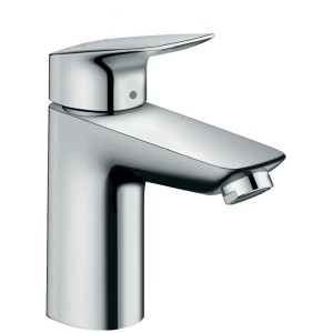Hansgrohe Logis Waschtischarmatur 100 mm, Chrom mit Zugstangen-Ablaufgarnitur.