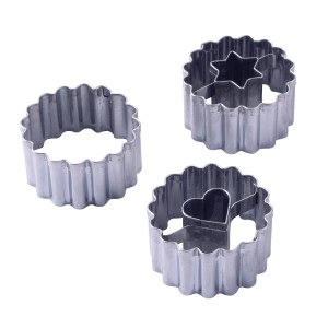 Zenker Ausstecher-Set Linzer Herz und Stern Silber 3-teilig