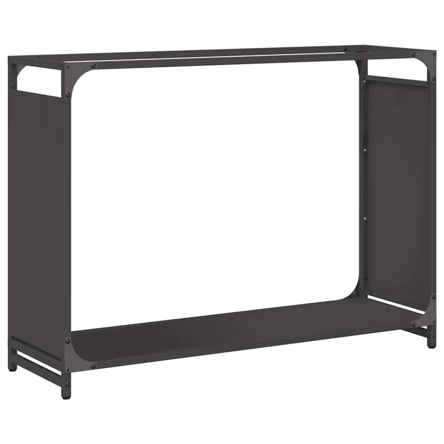 vidaXL Brennholzregal Schwarz 90x28x65 cm Kaltgewalzter Stahl 864203