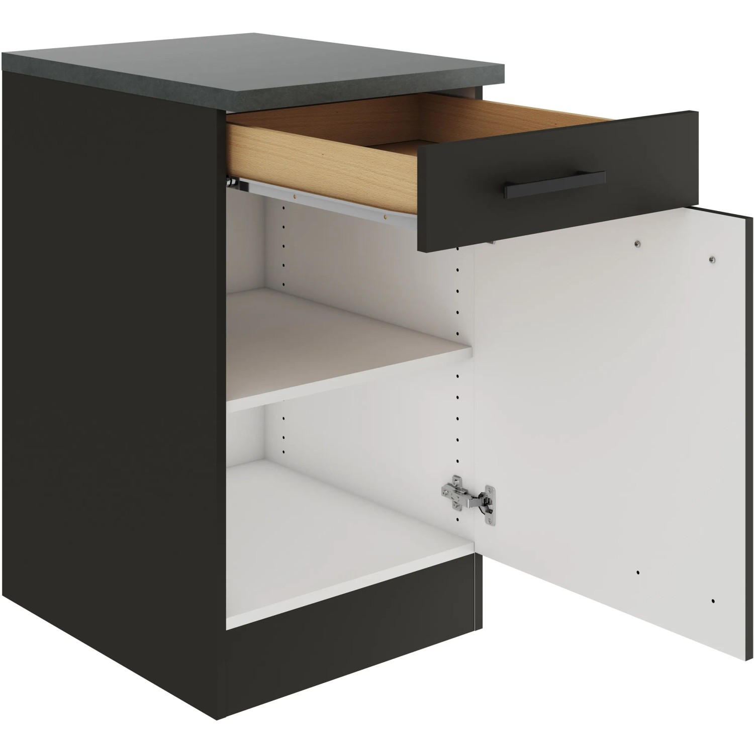 OPTIFIT Küchenunterschrank Madrid420 50 cm Anthrazit Matt kaufen bei OBI