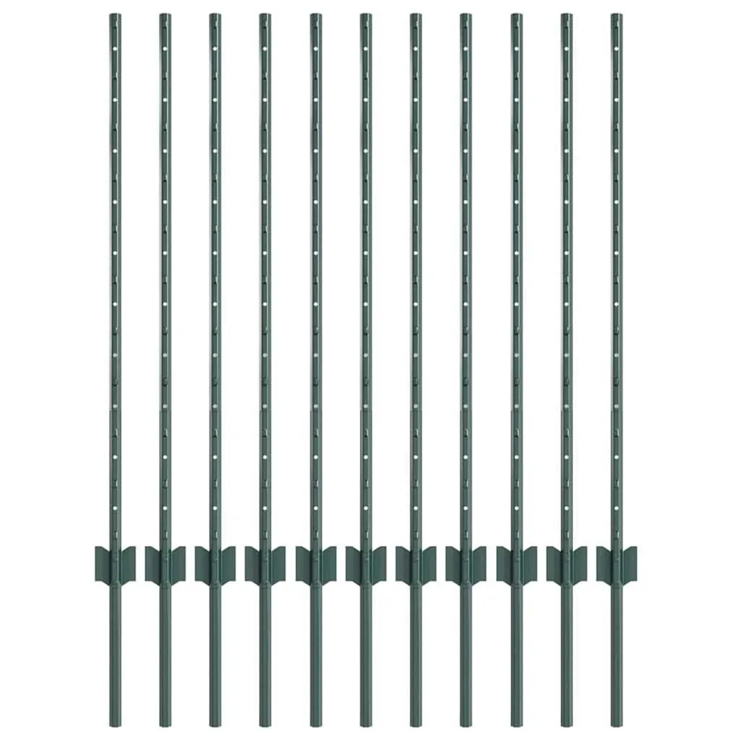 vidaXL Zaunpfosten 11 Stk Grün 100 cm Stahl 42006265 günstig online kaufen