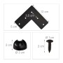 Relaxdays 4er Set Haarnadelbeine Stahl Schwarz mit 2 Streben 45 cm_5