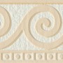 A.S. Création Bordüre selbstklebend, Wellenmuster in Beige und Weiß.
