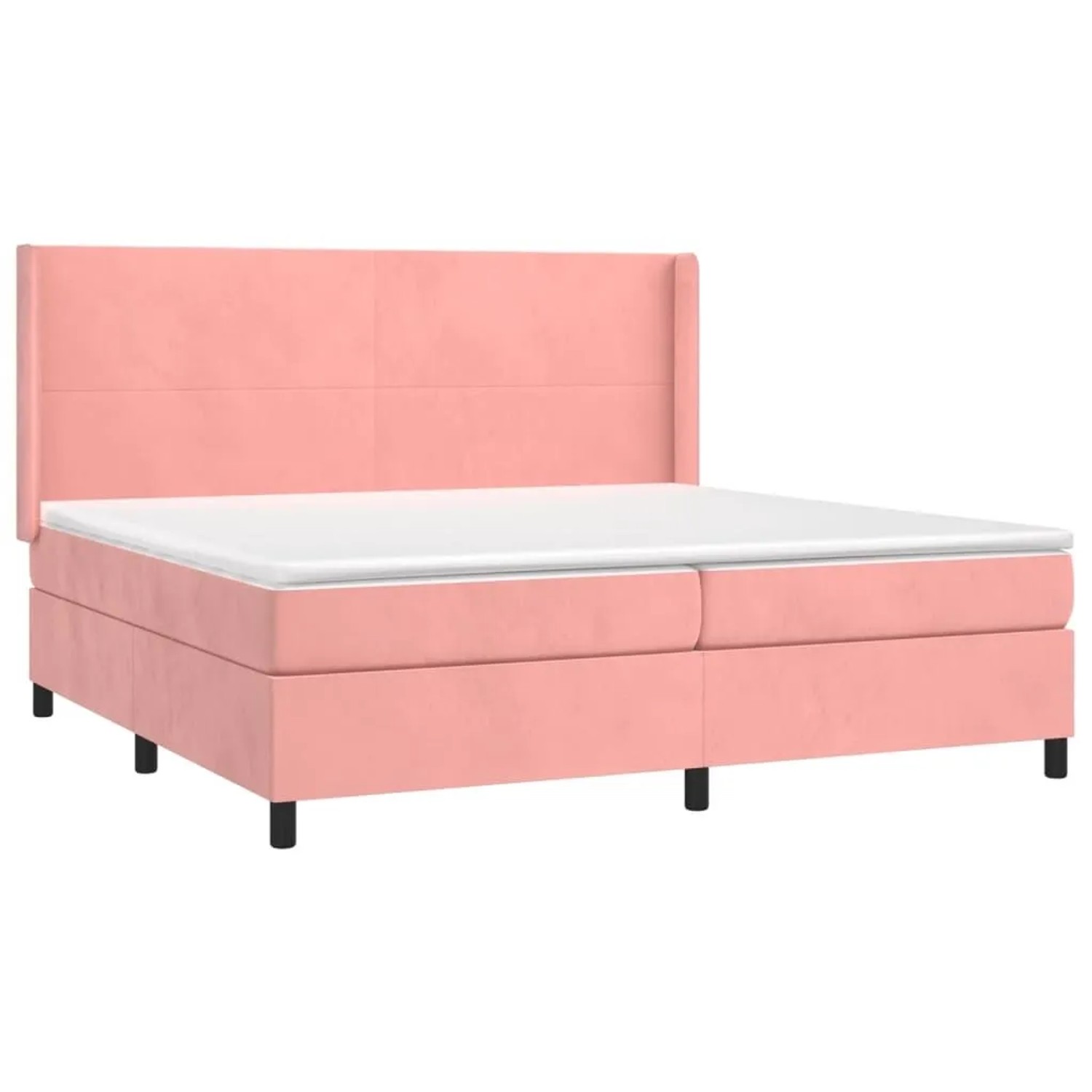 vidaXL Boxspringbett mit Matratze & LED Rosa 200x200 cm Samt 3139468 günstig online kaufen