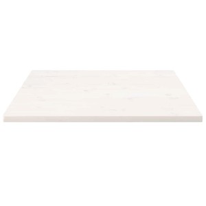 vidaXL Tischplatte Weiß 70x70x2,5 cm Massivholz Kiefer Quadratisch 824386