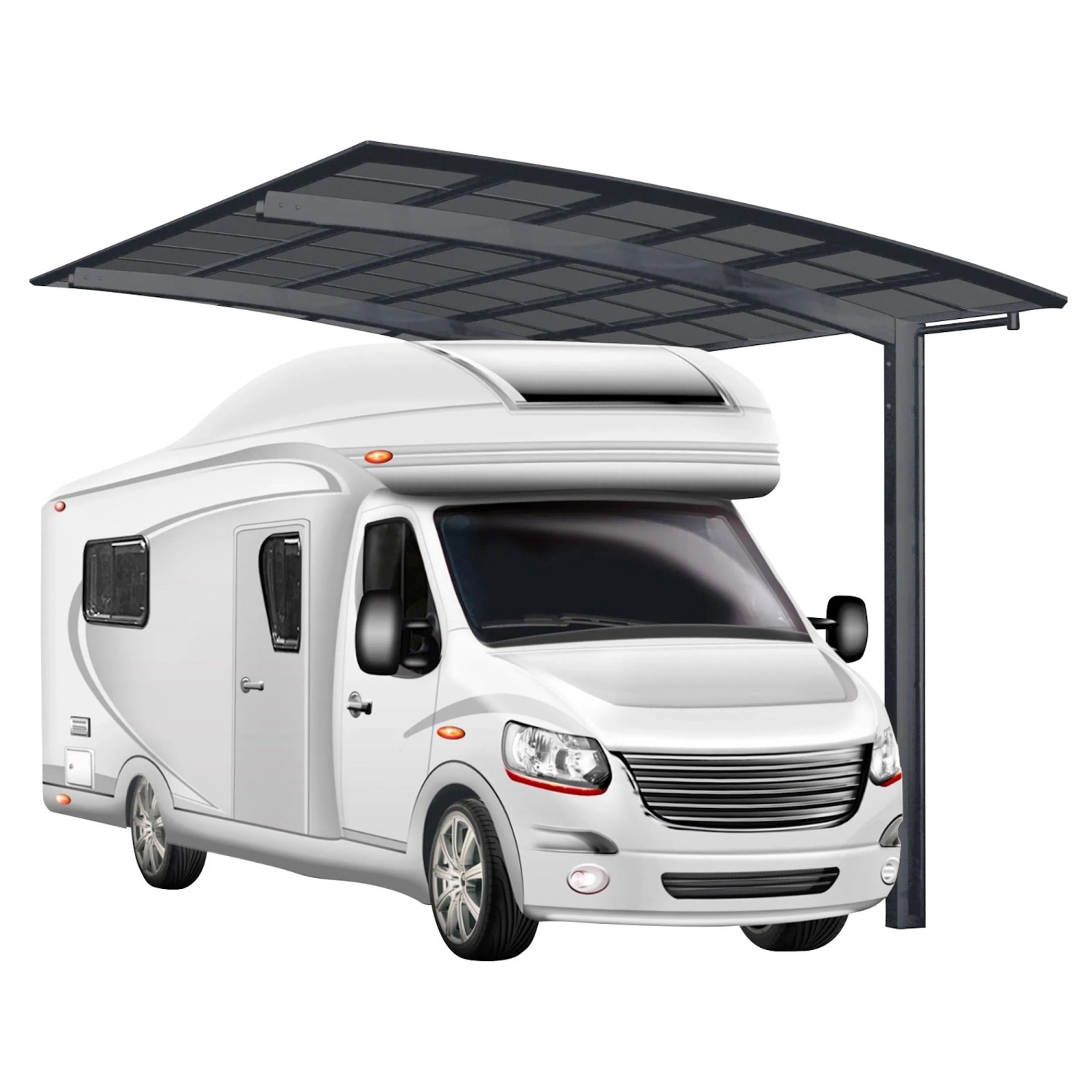 Ximax Runddach-Einzelcarport Portoforte Caravan Typ 60 Standard Schwarz günstig online kaufen