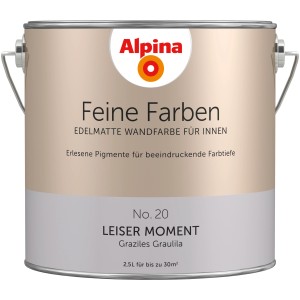 Farbeimer Alpina Feine Farben No. 20 Leiser Moment, grau-lila, edelmatt, 2,5 l.