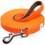 Orange Rudelkönig Schleppleine, 5 m, PVC-beschichtet mit Karabiner und Handschlaufe.