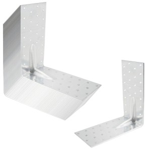 SOTECH Winkelverbinder 90 Grad, feuerverzinkt, mit Sicke. 20er Set für stabile Holz- & Metallkonstruktionen.