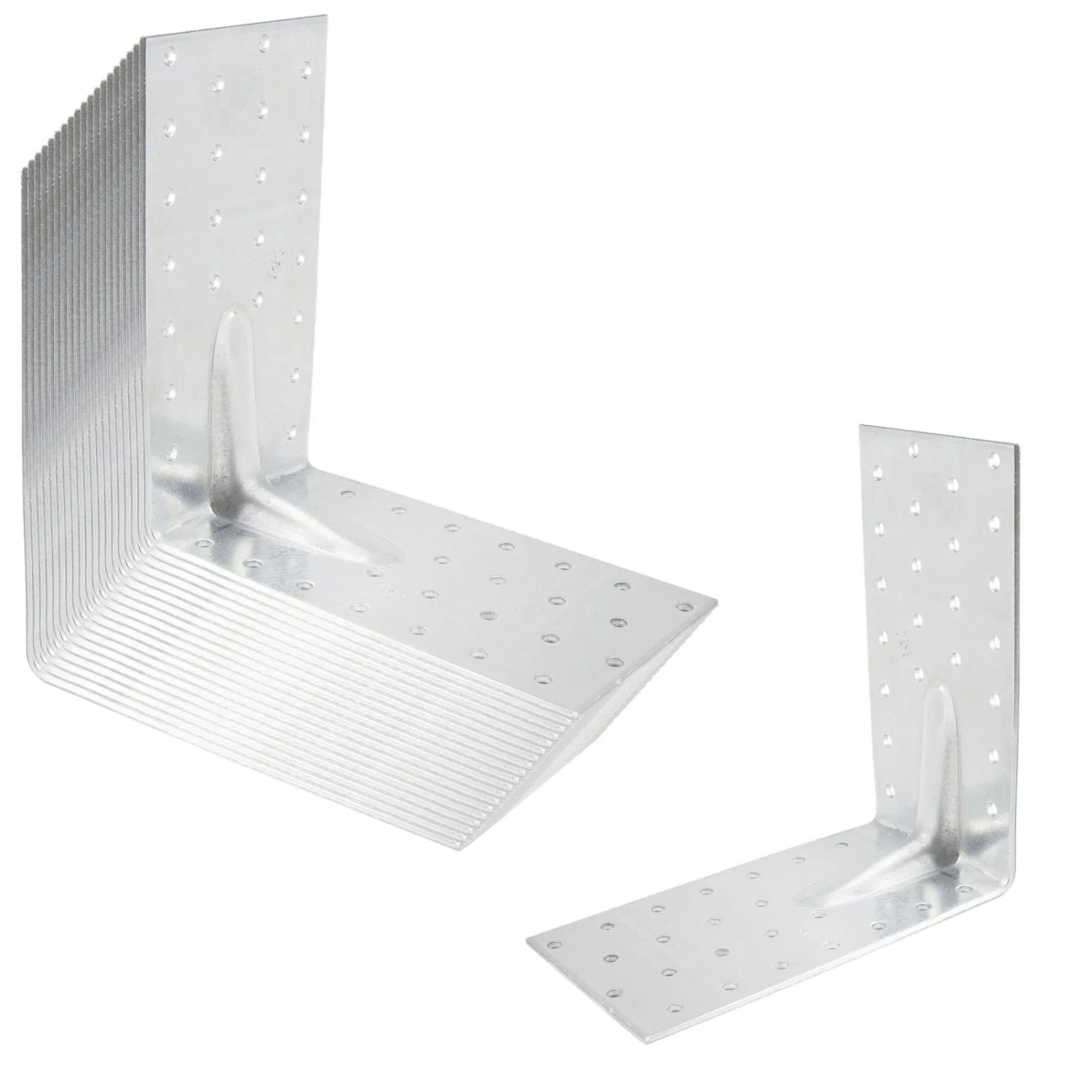 SOTECH 20er Set Winkelverbinder 90 Grad mit Sicke 150 x 150 x 80 x 2,5 mm