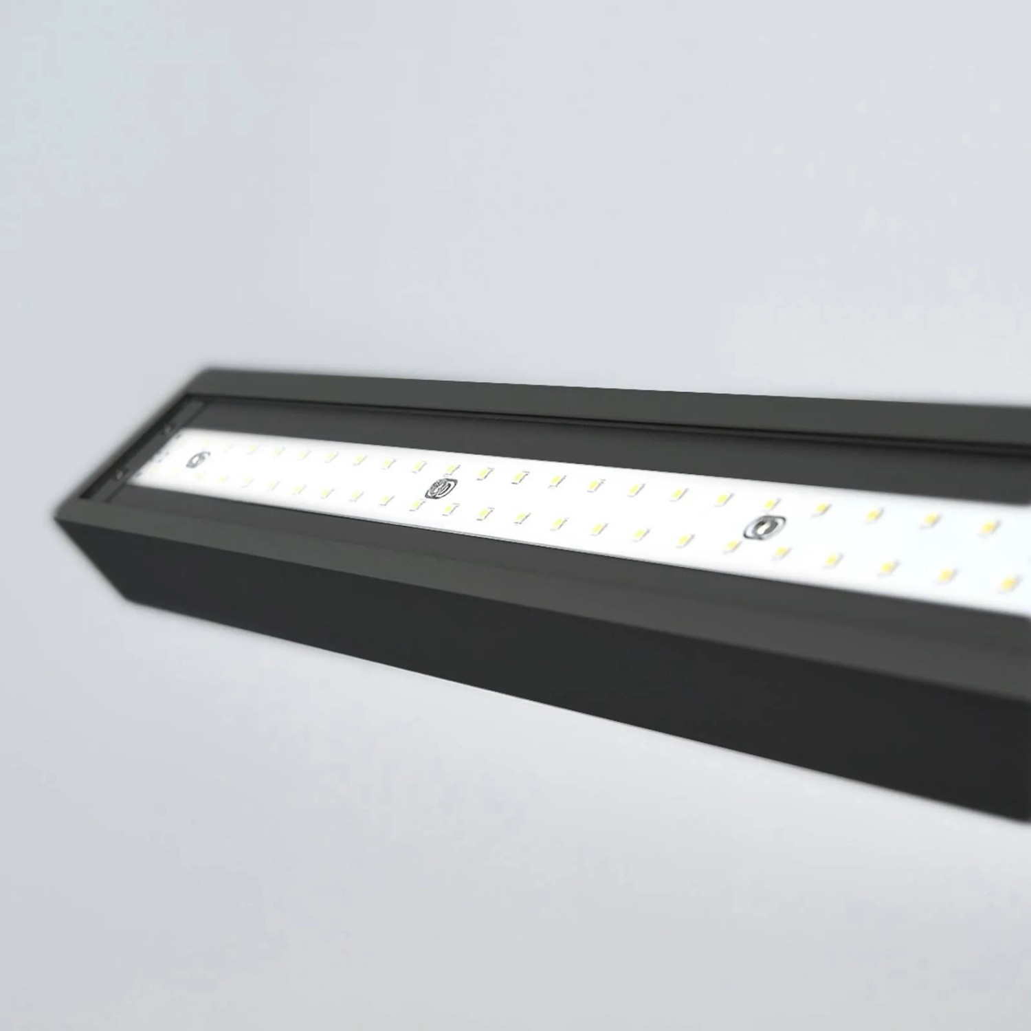 Moderne, dimmbare Arcchio LED Bürostehleuchte Jolinda in Schwarz aus Aluminium für Arbeitszimmer.