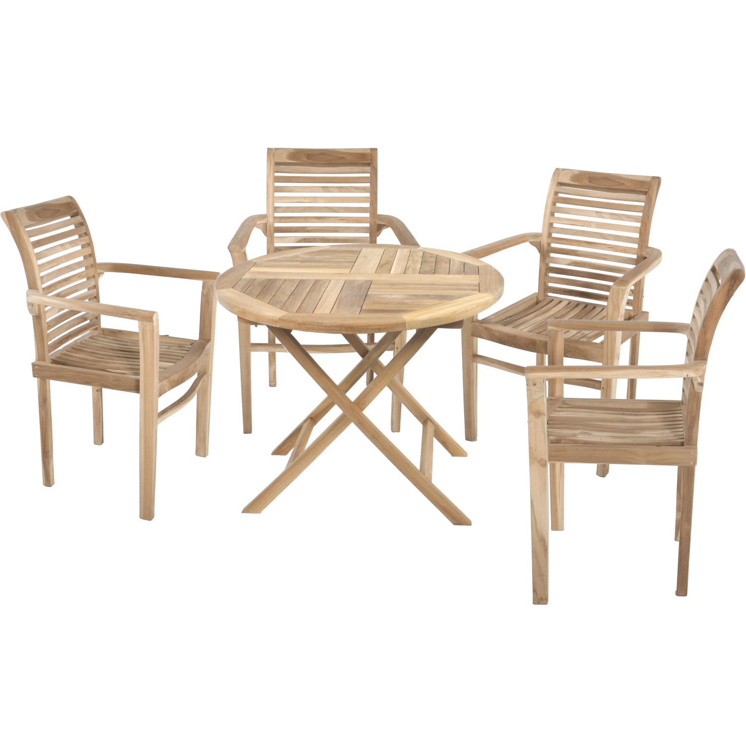 Garden Pleasure Gartenmöbel-Set 01 Solo/Java 5-teilig Braun günstig online kaufen
