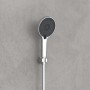 Schütte Samoa Rain Handbrause, Chrom-Anthrazit, 3-fach verstellbar.