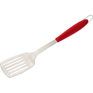 CMI Wender aus Edelstahl mit rotem Griff, Grillutensil zum Wenden von Grillgut.