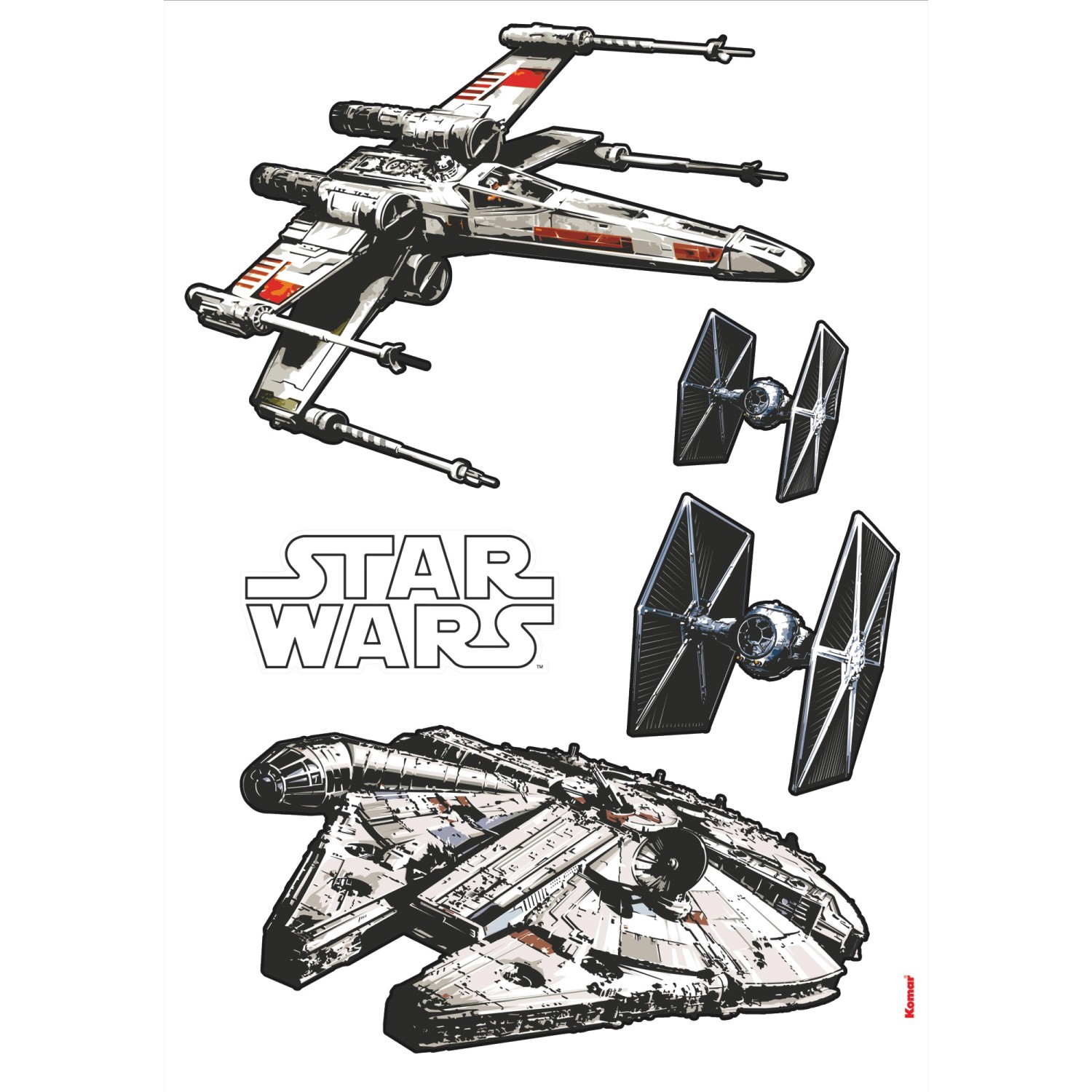 Deco-Sticker Star Wars Spaceships 100 x 70 cm günstig online kaufen