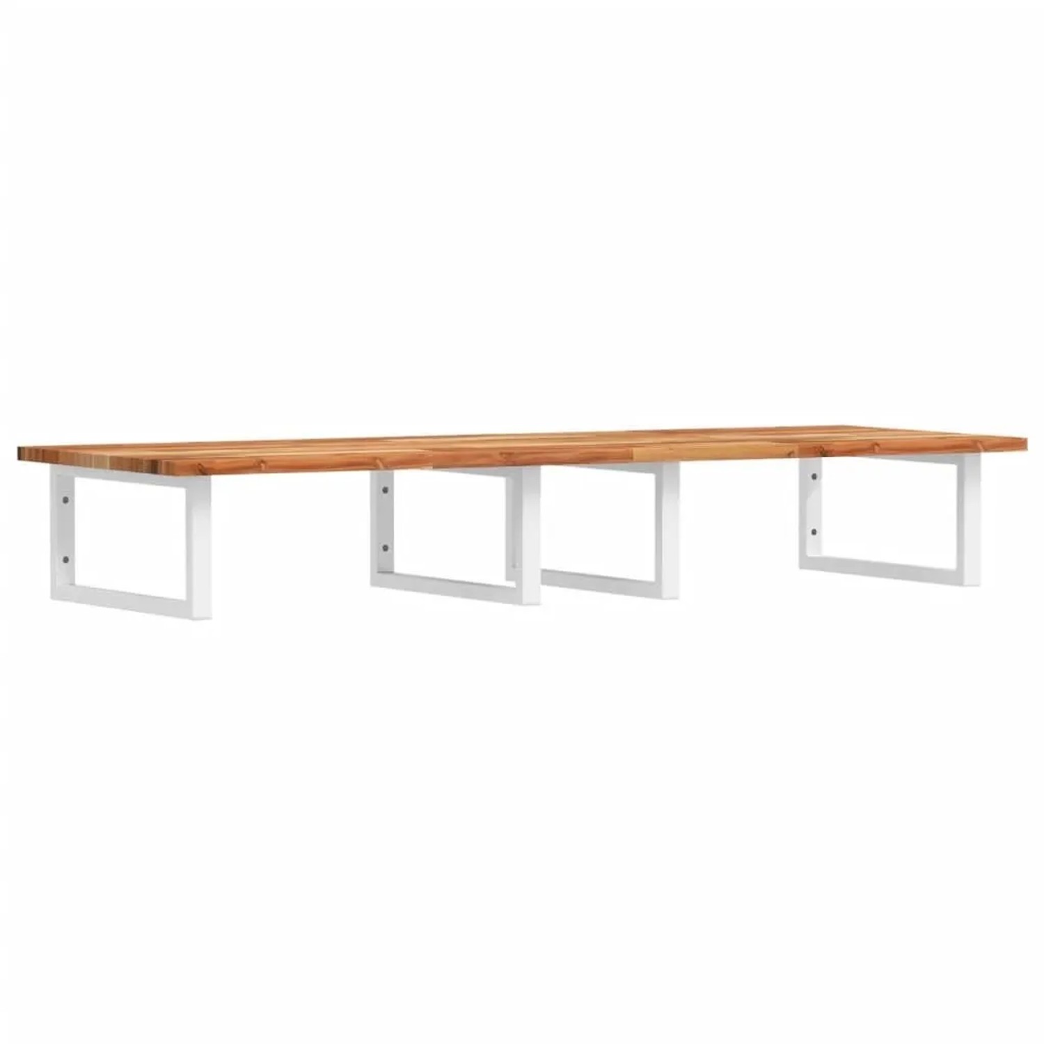 vidaXL Waschbeckenregal Wandmontage Stahl und Akazienholz 3302836