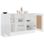 Weißes vidaXL Sideboard (120cm) mit Fächern und Türen für Wohnzimmer.