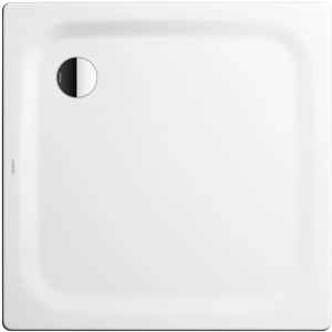 Quadratische, weiße Kaldewei Duschwanne Superplan Classic 100x100 cm mit Ablauf.