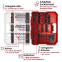 Einhell Schlagbohrer- und Bit-Set, 95-teilig im XL-Koffer, für Holz, Stein und Metall.