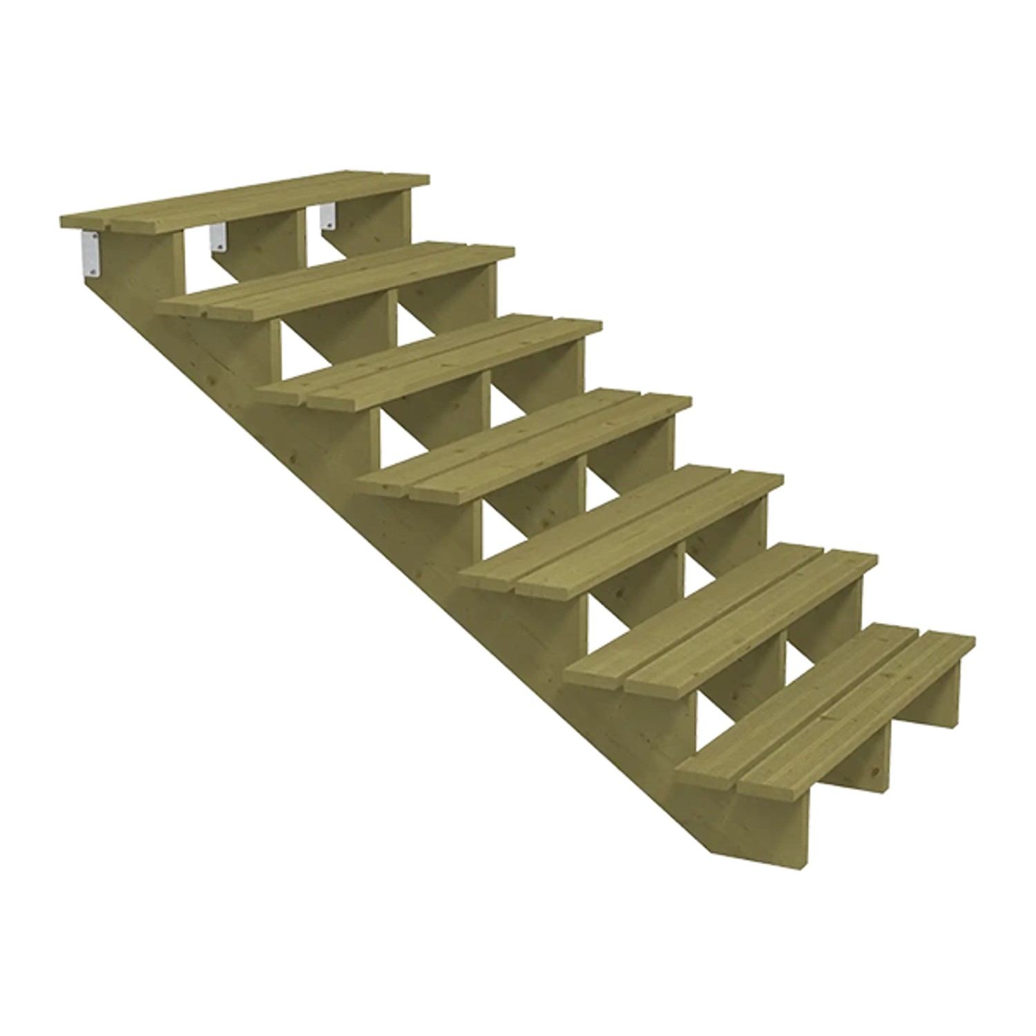 Plus A/S  Terrassentreppe 7 Stufen 175x119x120 cm Druckimprägniert NTR Kl A günstig online kaufen