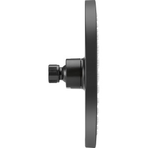 Schwarze, runde baliv Kopfbrause KBR-20.11 mit Ø 20 cm. Antikalk-Noppen für leichte Reinigung.